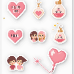 Valentine’s Day & Love - Sticker Sheet v12